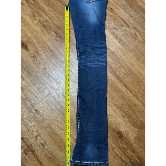 Rock Revival Avery Straight Jeans Size 25 Embroidered Fleur De Paisley EB - Picture 6 of 7